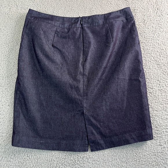 Merona Pencil Skirt Womens Size 12 Black Stretch‎ Career Casual Pockets Lined - Picture 3 of 9